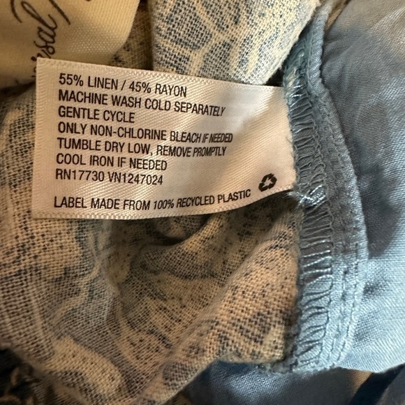 Universal Thread blue floral print pull on linen rayon blend shorts, sz XS, NWT - Picture 7 of 7